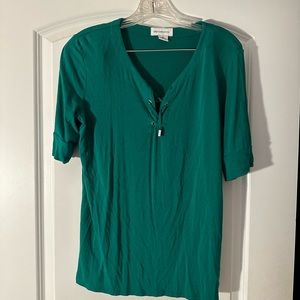Liz Claiborne Green Blouse, Size Medium